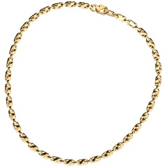 Изображение товара Мужское колье Bikkembergs HAN02GG из стали с покрытием IP 50 см жёлтое золото