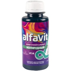 Изображение товара Колер универсальный Alfavit № 14 изумруд 100 мл для колерования красок