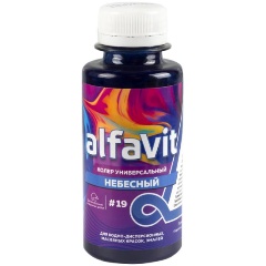 Изображение товара Колер универсальный Alfavit № 19 небесный 100 мл для краски и эмалей