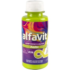 Изображение товара Колер универсальный Alfavit № 26 лайм 100 мл для колерования красок
