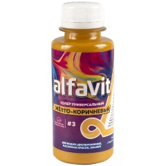 Изображение товара Колер универсальный Alfavit № 3 100 мл желто-коричневый для красок и эмалей