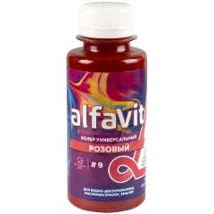 Изображение товара Колер универсальный Alfavit № 9, 100 мл, розовый