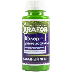 Изображение товара Универсальный колер Krafor №12 салатный 100 мл для красок и смесей