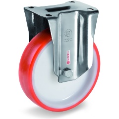 Изображение товара Колесо неповоротное Колесо Tellure Rota 605101, диаметр 80мм, грузоподъемность 120кг, термопластичный полиуретан, полиамид, кронштейн из нержавеющей стали