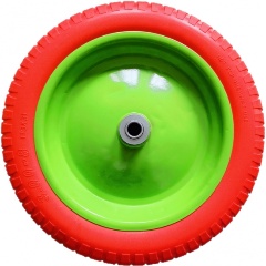 Изображение товара Колесо полиуретановое СИБРТЕХ 3.00-8, длина оси 80 мм, подшипник 20 мм 689795