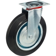 Изображение товара Колесо поворотное Стелла-техник 4001-250 диаметр 250мм, грузоподъемность 210кг, резина, металл