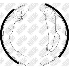 Изображение товара Колодки тормозные барабанные NiBK FN0554, 4 шт