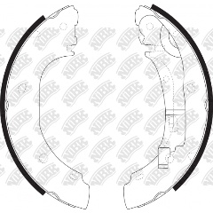 Изображение товара Колодки тормозные барабанные NiBK FN0585, 4 шт