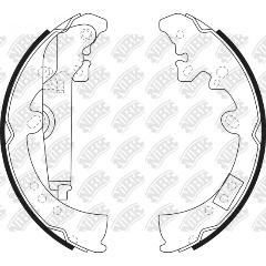 Изображение товара Колодки тормозные барабанные NIBK FN0620, 4 шт