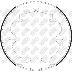 Изображение товара Колодки тормозные барабанные NiBK для TOYOTA Avensis (97-03) стояночного тормоза барабанные (4шт.)