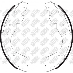 Изображение товара Колодки тормозные барабанные NIBK FN0637, 4 шт