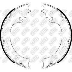 Изображение товара Колодки тормозные барабанные NiBK FN0662, 4 шт