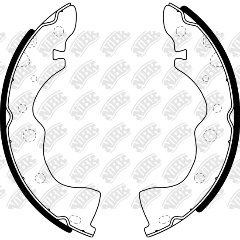 Изображение товара Тормозные барабанные колодки NIBK FN1167 для Nissan 4 шт