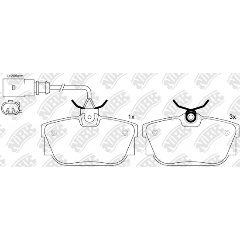 Изображение товара Колодки тормозные дисковые NIBK PN0035W для SEAT и VOLKSWAGEN