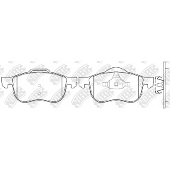 Изображение товара Колодки тормозные дисковые NiBK PN0137 4 шт для VOLVO S60 S80 V70 XC70