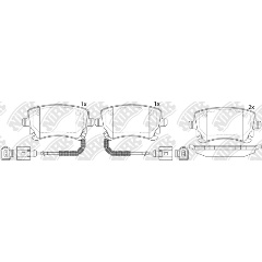 Изображение товара Колодки тормозные дисковые NIBK PN0330W для AUDI, VW, BENTLEY
