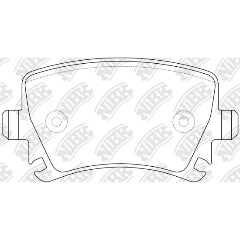 Изображение товара Колодки тормозные дисковые NiBK для VW Audi Skoda задние 4шт