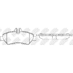 Изображение товара Набор тормозных дисковых колодок NIBK PN0412 для заднего моста 4 шт