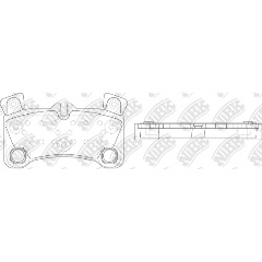 Изображение товара Колодки тормозные дисковые NIBK PN0530, 4 шт