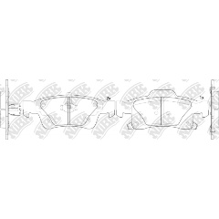 Изображение товара Колодки тормозные дисковые NiBK для Jeep Grand Cherokee (WL) задние 4шт.