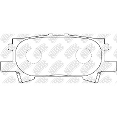 Изображение товара Тормозные дисковые колодки NiBK для Lexus RX300 задние 4 шт.