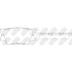 Изображение товара Колодки тормозные дисковые NiBK для TOYOTA RAV4 и Camry задние 4 шт.