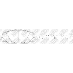 Изображение товара Колодки тормозные дисковые NIBK PN1530S для Toyota, Chevrolet, Pontiac, Lexus