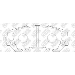 Изображение товара Колодки тормозные дисковые NiBK PN21004, 4 шт
