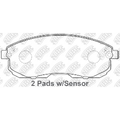 Изображение товара Колодки тормозные дисковые NiBK для NISSAN Tiida передние 4шт.