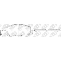 Изображение товара Колодки тормозные дисковые NiBK передние для MAZDA CX-5 (11- ), 4 шт.