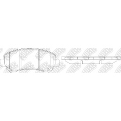 Изображение товара Колодки тормозные дисковые NiBK для NISSAN Qashqai и X-Trail передние (4шт.)