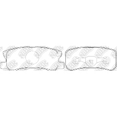 Изображение товара Набор тормозных колодок дисковых NIBK PN3450S 4 шт задний мост