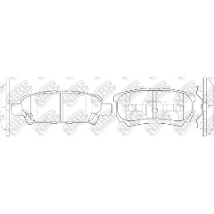 Изображение товара Тормозные дисковые колодки NiBK для Mitsubishi Lancer Outlander Dodge Caliber задние (4 шт.)