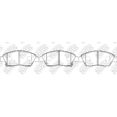 Изображение товара Колодки тормозные дисковые NiBK PN8264 4 шт для Honda, Acura, Isuzu