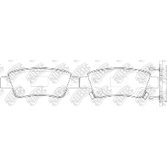 Изображение товара Колодки тормозные дисковые NiBK для HONDA CR-V 3 (07-) задние