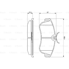 Изображение товара Передние тормозные колодки BOSCH 0986461147 для NISSAN ALMERA PRIMERA комплект 4 шт