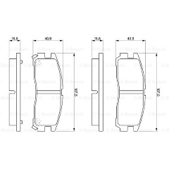 Изображение товара Колодки тормозные задние BOSCH 0986461145, 4 шт