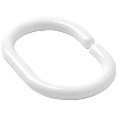 Изображение товара Набор колец для штор в ванную комнату IDDIS RID011P 12 шт белый пластиковый