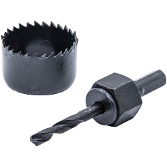 Изображение товара Кольцевая пила HCS по дереву РемоКолор 45 мм, сверло 6 мм, держатель 35-7-645