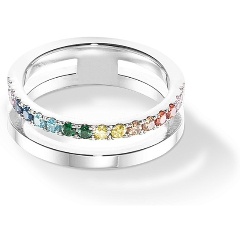 Изображение товара Кольцо Multicolour Silver Coeur de Lion 0136/40-1517 56 - женское украшение с кристаллами