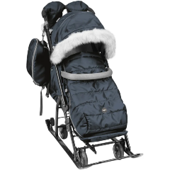Изображение товара Санки-коляска Nika Ника Детям 7-5SК ГРАФИТОВЫЙ