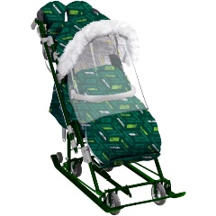 Изображение товара Санки-коляска Nika Ника Детям 7-8SК (зеленый)