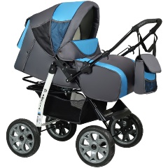 Изображение товара Коляска-трансформер ALIS AMELIA I Am 07 серый + голубой