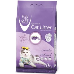 Изображение товара Комкующийся наполнитель VAN CAT Lavender для кошачьих туалетов без пыли с ароматом лаванды 5 кг