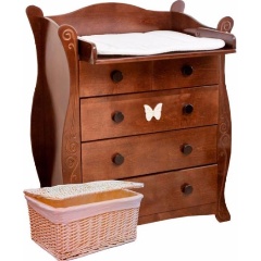 Изображение товара Комод пеленальный Можга (Красная Звезда) Бабочка, С 577, цвет шоколад