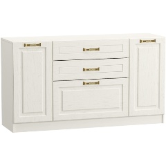 Изображение товара Комод Моби Ливерпуль Ясень Ваниль Белый 140х42х78 см Колониальный стиль