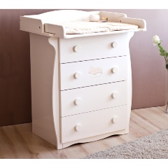 Изображение товара Пеленальный комод Красная Звезда Мишка на облаке ваниль 4 ящика