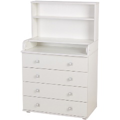Изображение товара Комод Polini kids Simple 2580 со стеллажом белый