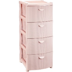 Изображение товара Комод IDEA ВЯЗАНИЕ (4 секции) М 2817 Чайная роза, розовый, пластик, 4 ящика