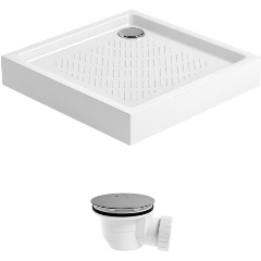 Изображение товара Комплект поддона с сифоном Lavinia Boho Rock 3707380S, 80 х 80 см